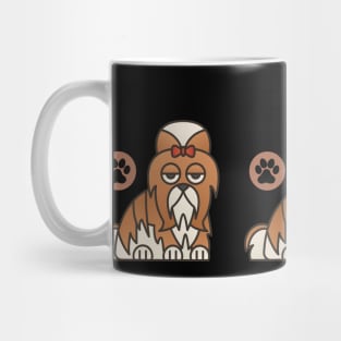 shih tzu dog pattern Mug